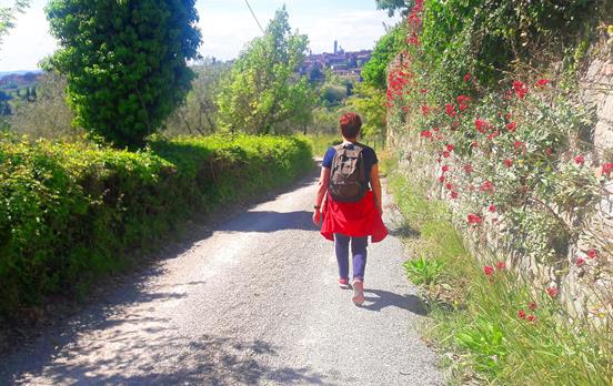 Walking into Siena