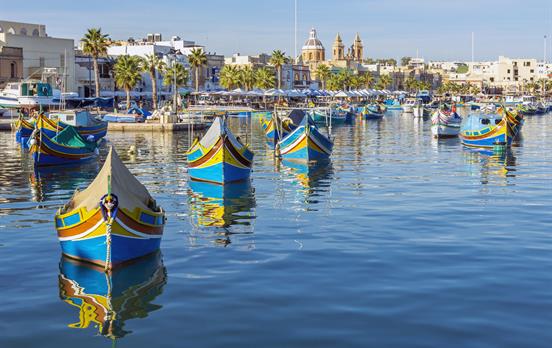 Pretty harbour in Malta