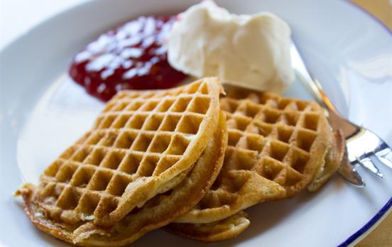 Traditional Norwegian waffles