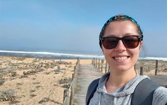 Benedetta from Macs out on the Camino Portugues