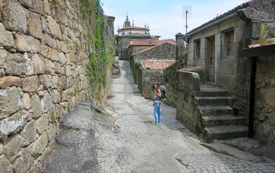 Berta from Macs on the cobbled streets of Tui