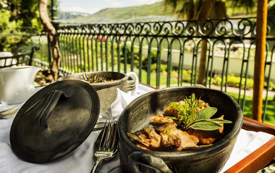 Dinner served at the Vintage House