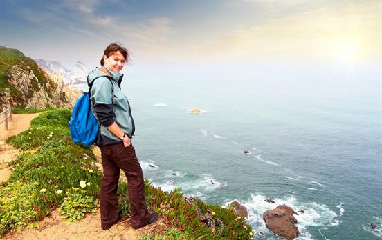 The wild, rugged coastline of the western Algarve