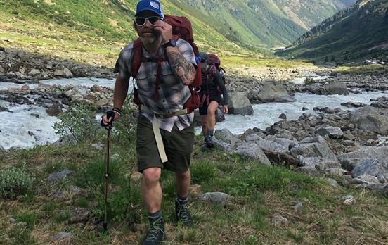 Hikers on the E5