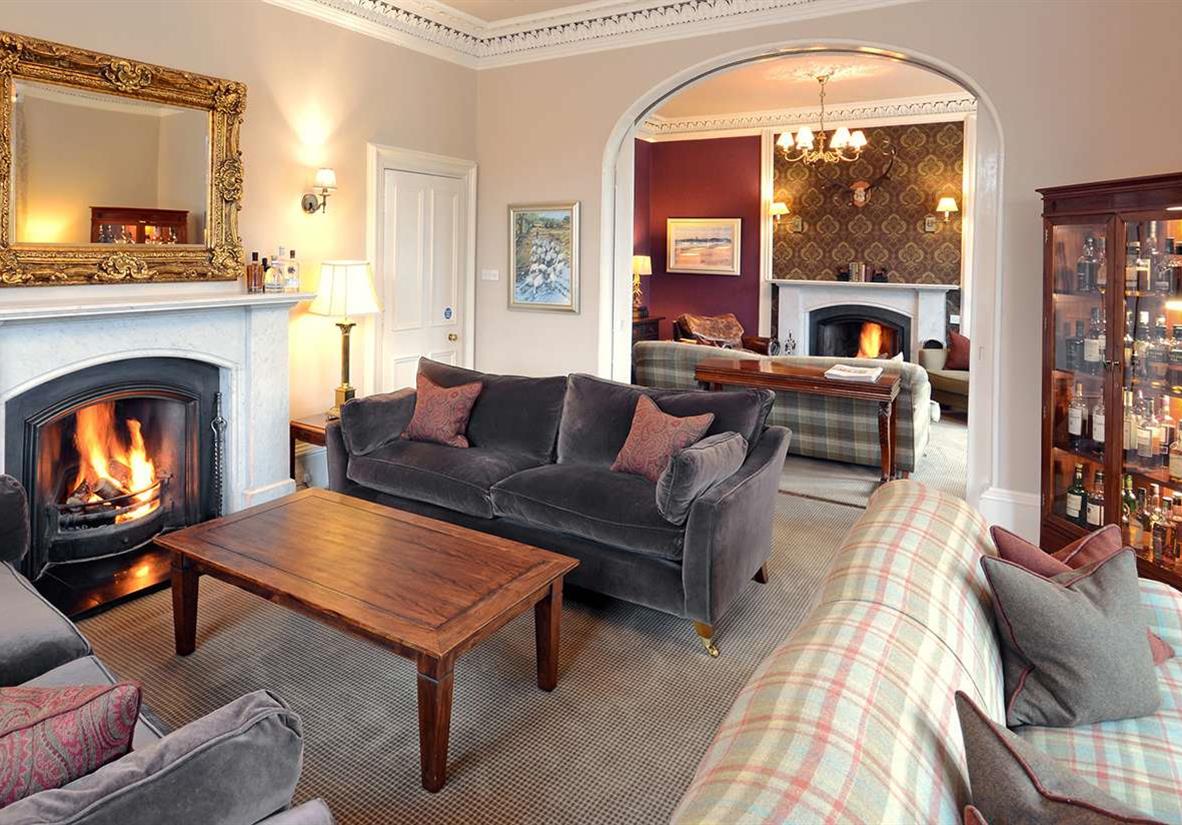 Lounge area at  Knockendarroch Hotel