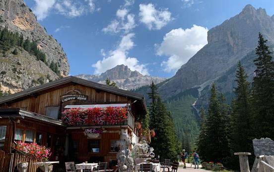 Stop for lunch at scenic Capanna Alpina