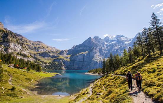The turquoise waters of Oeschinensee