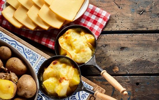 Delicious raclette and potatoes