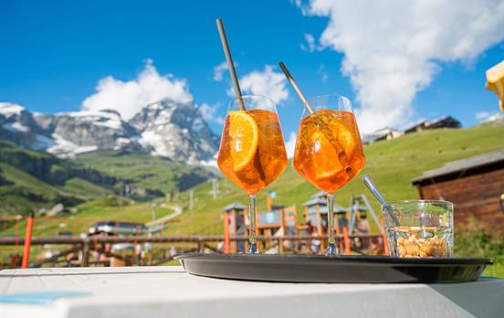 Aperol spritz in the mountains