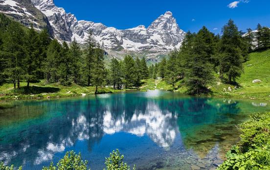 View of the Matterhorn from Blue Lake