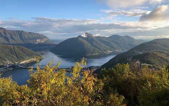 Blick vom Monte San Salvatore nach Morcote