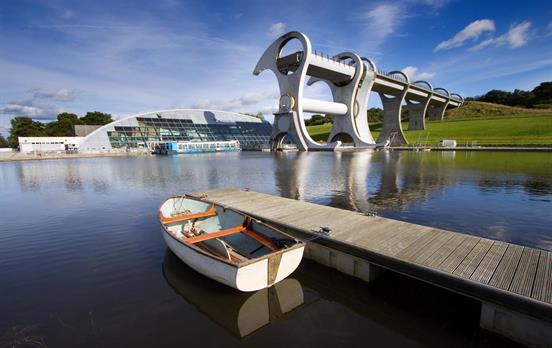 The Falkirk Wheel on the Forth Canal
