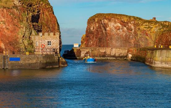 The deep harbour at Dunbar - the trail&apos;s end
