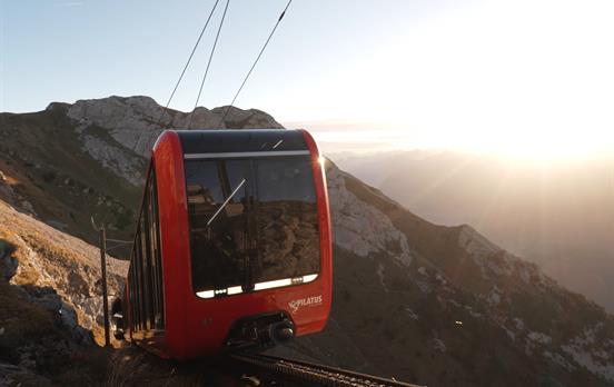 Take the memorable cog railway to Mount Pilatus