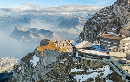 Spend a night at the Pilatus Kulmhotel at 2132m