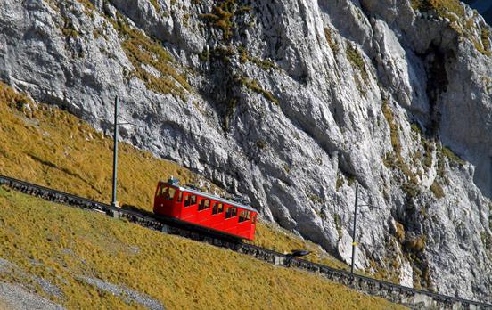 Take the cog railway in the world to Mount Pilatus