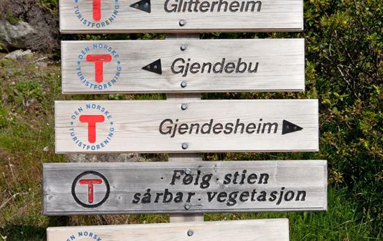 Signpost in Jotunheimen
