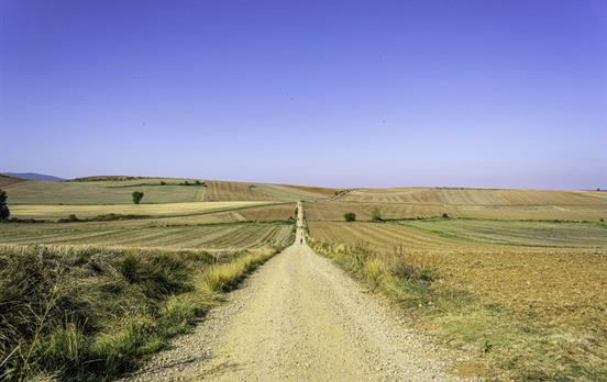 Weite Sicht in weiter Landschaft