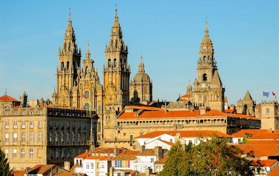 Die Kathedrale in Santiago de Compostela