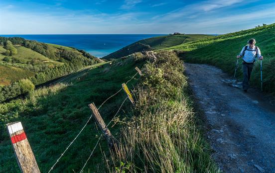 Waymarking on the fence keeps you on track