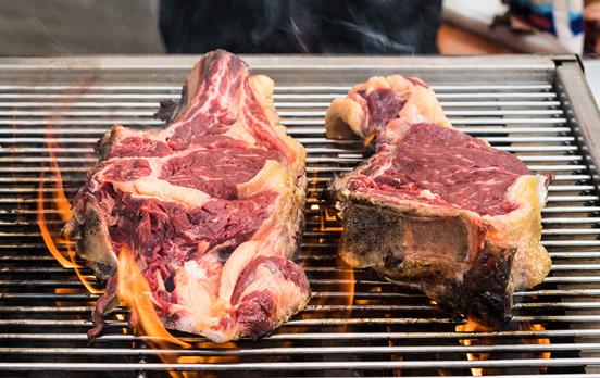 Indulge in grilled steak while in San Sebastian