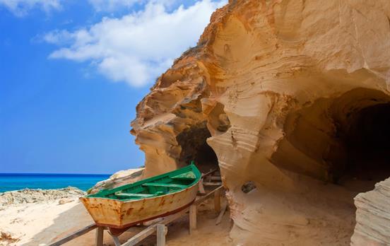 An old fisherman&apos;s pier in the rocks
