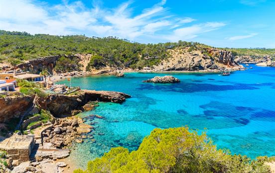The pretty beach of Cala Xarraca