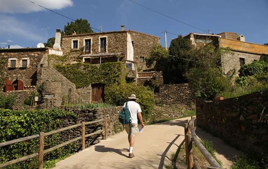Entering a traditional Catalan village