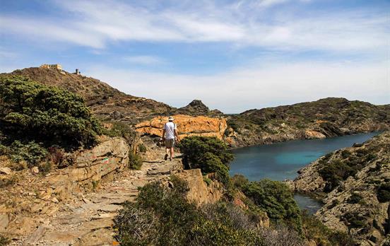 The rocky Catalan coastline