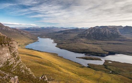 The view from Stac Pollaidh summit