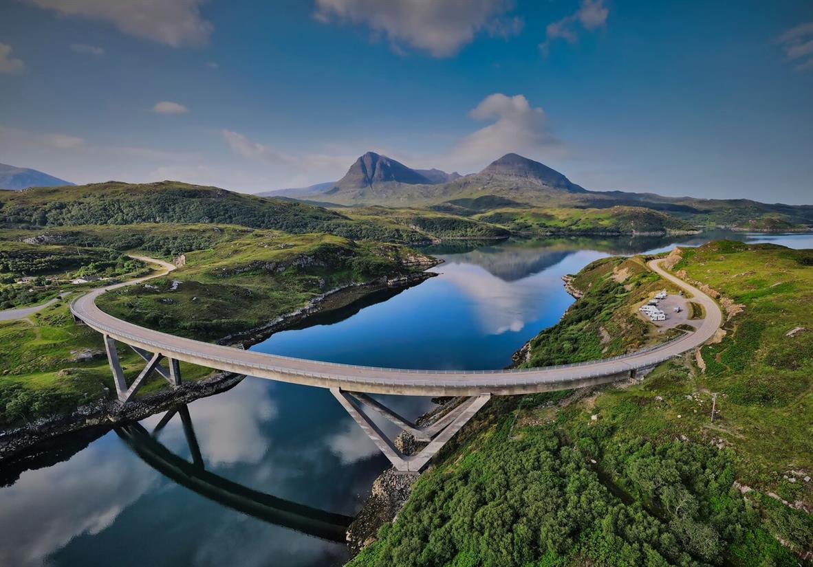 kkylesku Bridge on the NC500