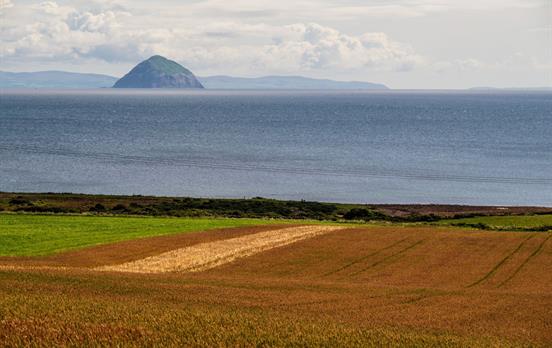 Spectacular views looking towards Ailsa Craig