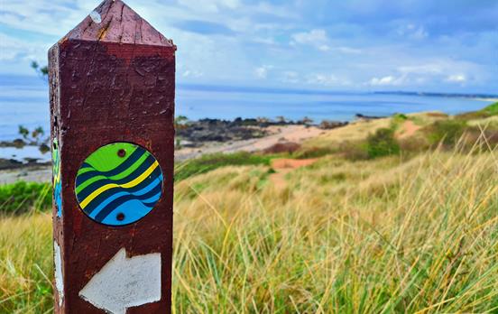 Fife Coastal Path waymarker
