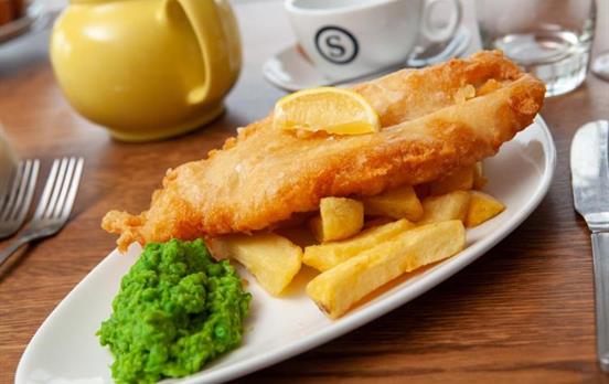 Fish &amp; Chips at the Ship Inn, Ellie