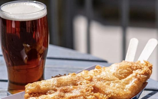 Fish &amp; Chips at the Ship Inn, Ellie