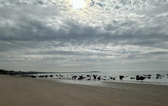 Beach at low tide