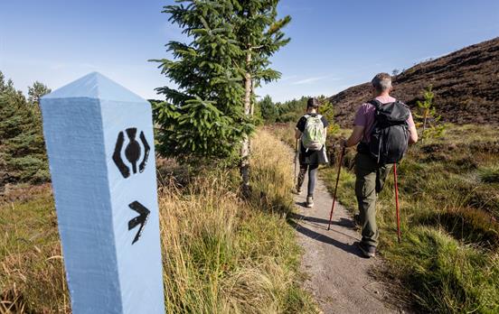 Wegweiser entlang des Great Glen Way