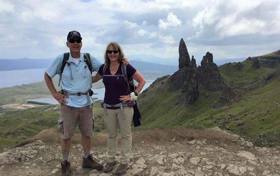 Hiking at the The Old Man of Storr