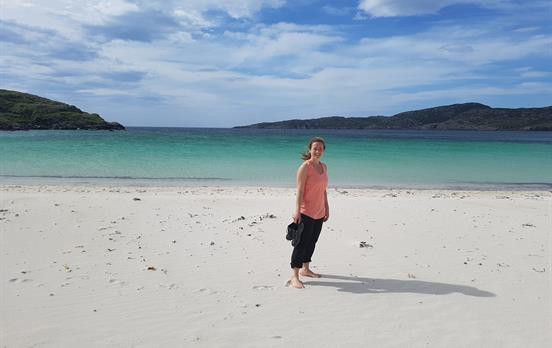 Taylor on the beach (image: Richard Ainsworth)