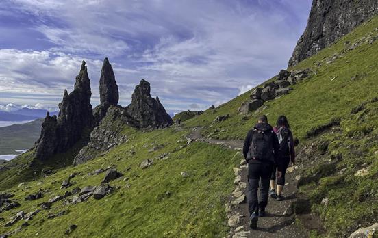 Wandern beim Old Man of Storr
