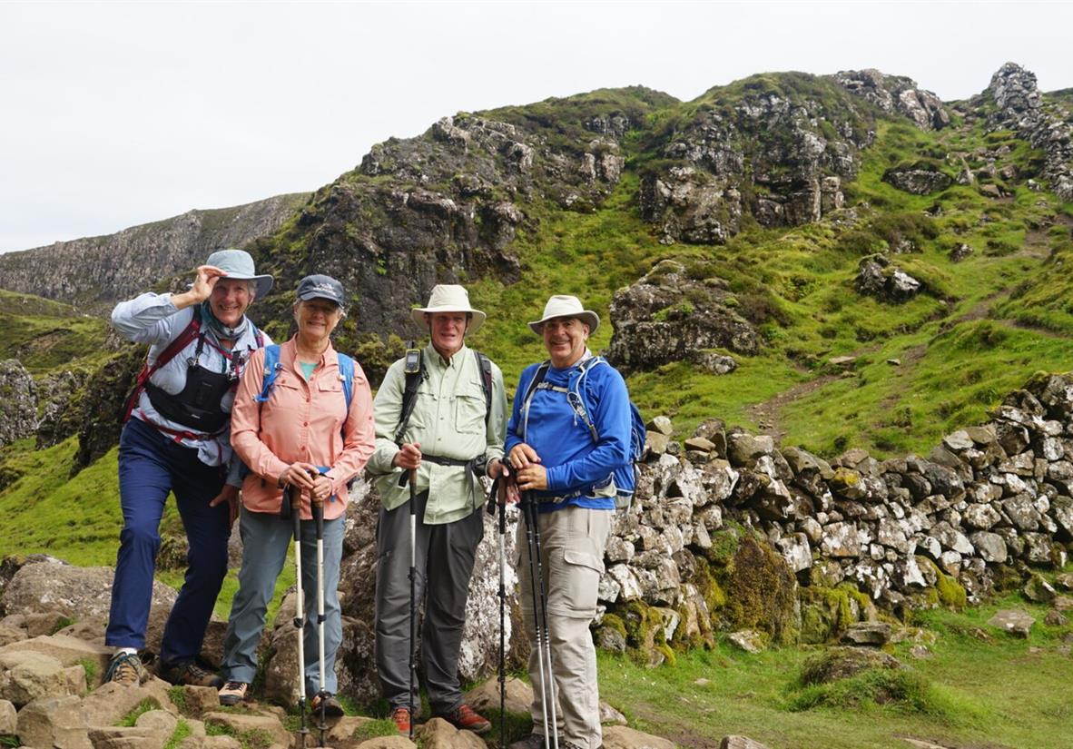 Hikers on the Old Man of Storr