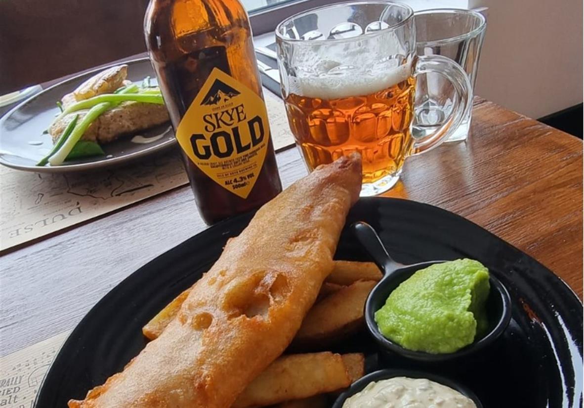 Well deserved Fish and Chips and local beer