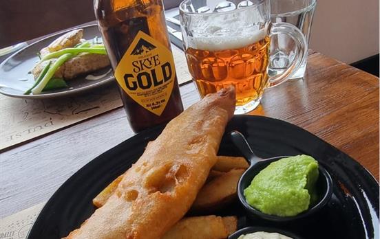 Well deserved Fish and Chips and local beer