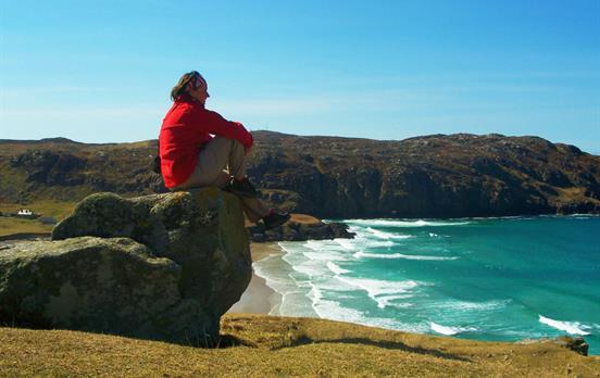 Anja admiring the view