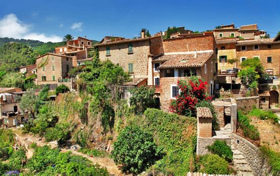The picture-postcard town of Deia