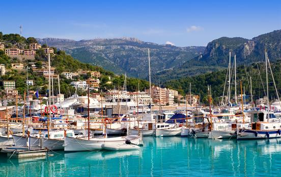 The pretty marina at Port de Soller