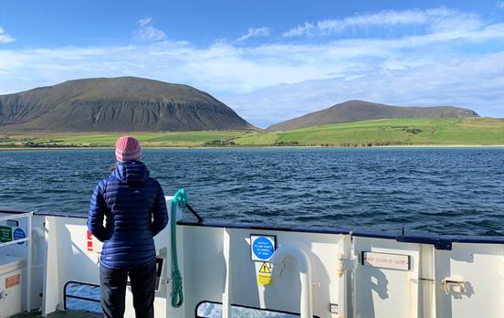 Taking short ferry crossings between islands