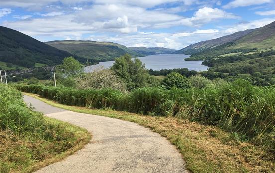 Follow the trail along loch shores and glens