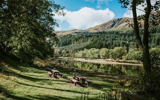 Perfekter Rastplatz am Loch Lubnaig