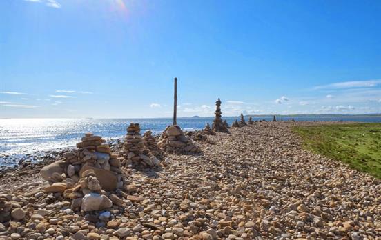 Cairns on the beach